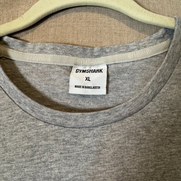 Gymshark T-Shirt Men’s XL Gray Short Sleeve Performance Logo Cotton - Picture 4 of 6
